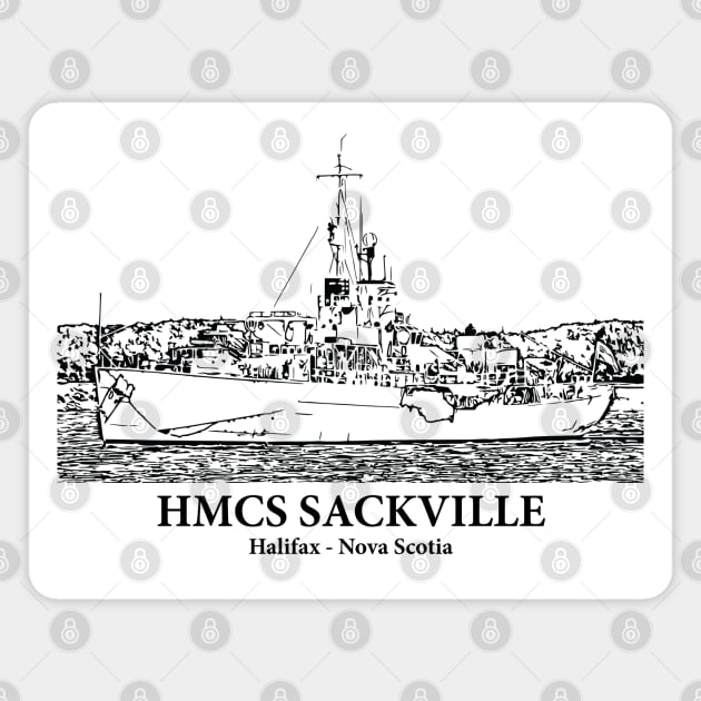HMCS Sackville - Halifax NS Magnet by Lakeric